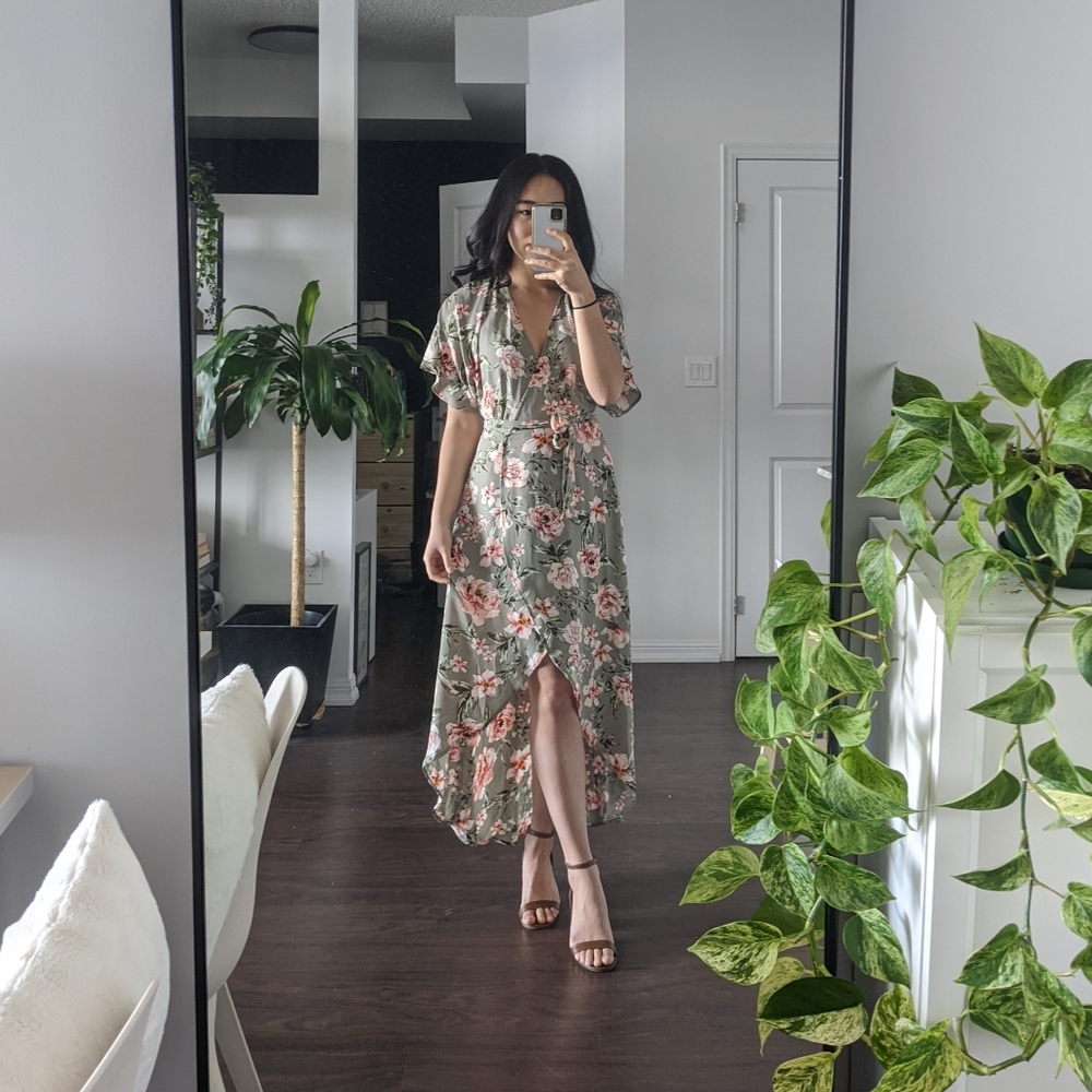 Dynamite Floral Wrap Dress | Size S - Picture 1 of 3